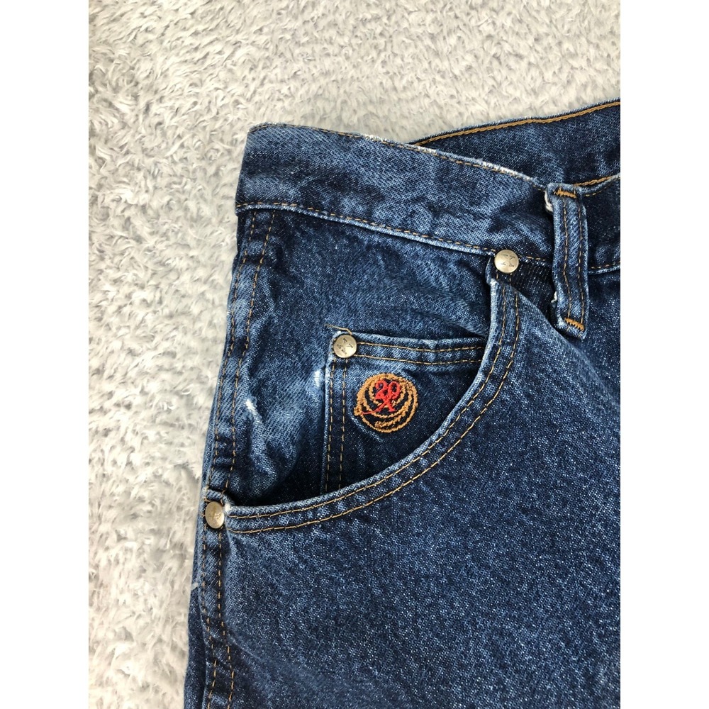 Wrangler 20X Jeans Men 27x34 (Tag 28x34) Blue Slim Fit Western Distressed - Picture 3 of 11